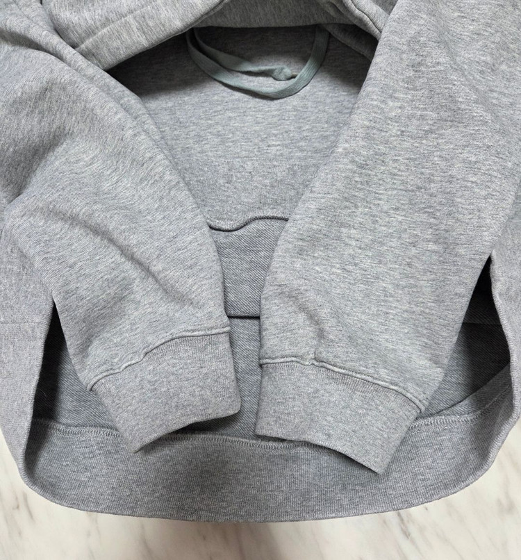 베트멍 오버핏 크롭 백로고 후드티 이미지