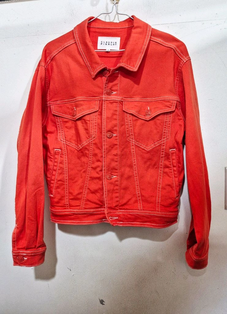 끌로디피에로 CLAUDIE PIERLOT 레드 데님 자켓 이미지