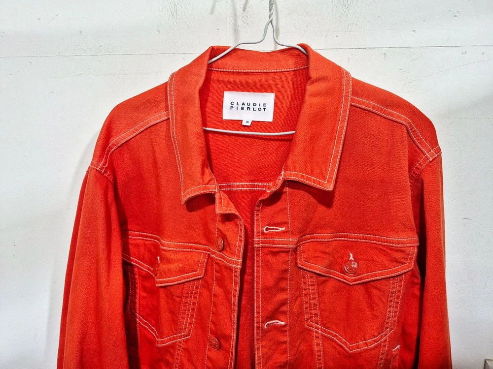 끌로디피에로 CLAUDIE PIERLOT 레드 데님 자켓 이미지