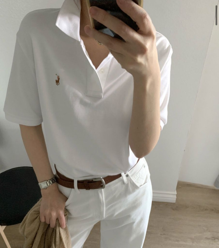 (새상품 정품)폴로 랄프로렌 보이즈 카라티 화이트XL 이미지