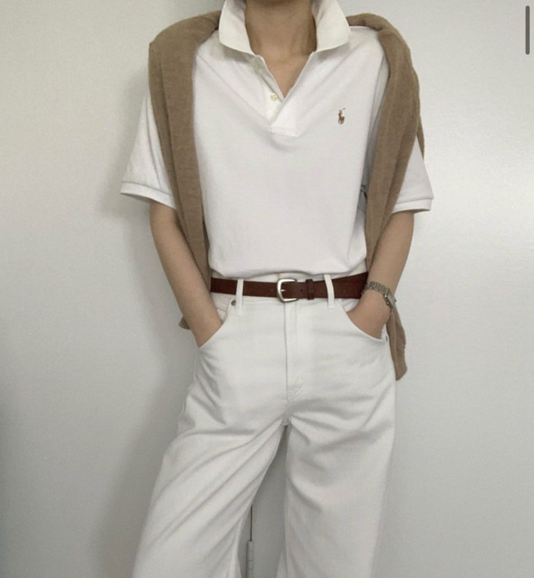 (새상품 정품)폴로 랄프로렌 보이즈 카라티 화이트XL 이미지