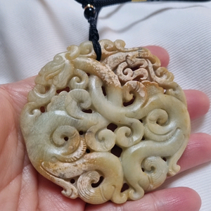 천연 옥패 펜던트 비취 옥목걸이 이미지