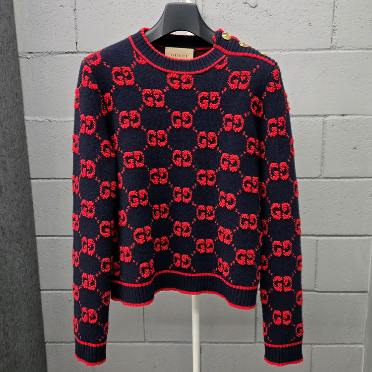 백화점판 / 구찌 GG 자카드 부클레 금장 니트 스커트 셋업 여성S 이미지