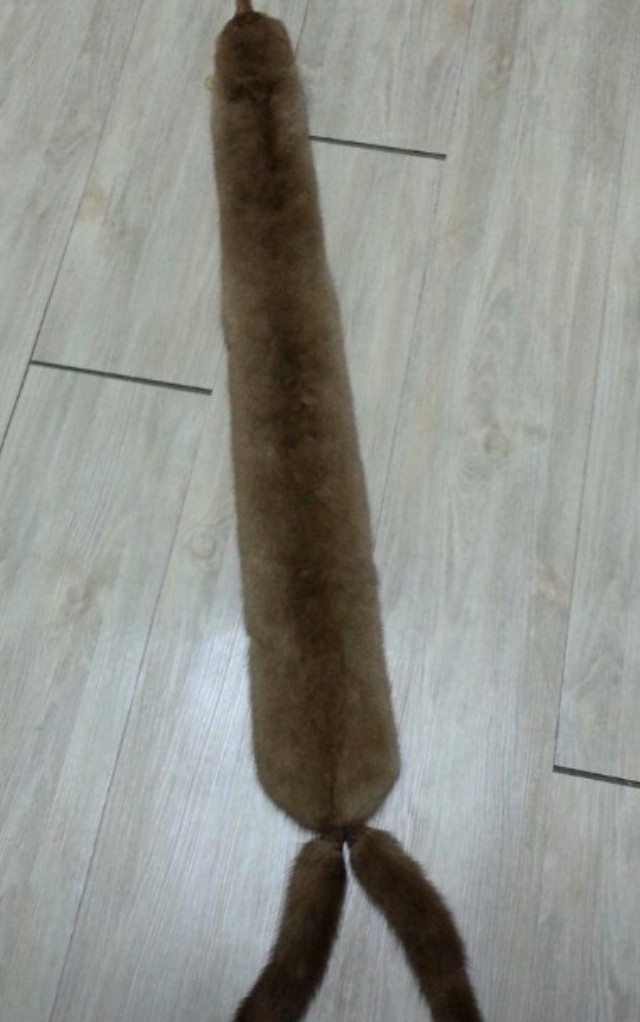 명품 알라스카 수입 진도모피(정품)천연 밍크털 목도리 머플러 윤기좔좔 우산 양산 핸드폰 악세사리 주얼리 이미지