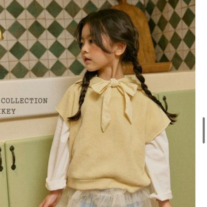 미라이키 면니트 후드조끼 새상품 (7-9세) 이미지