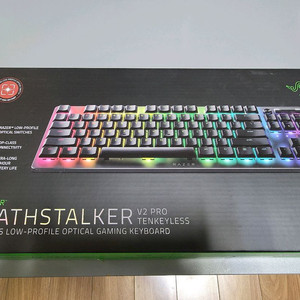 레이저 데스스토커 v2 pro 텐키리스 한글 리니어 키보드 이미지