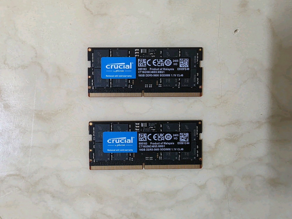 마이크론 크루셜 노트북 램 Crucial DDR5 5600MHz 32GB (16*2) 이미지