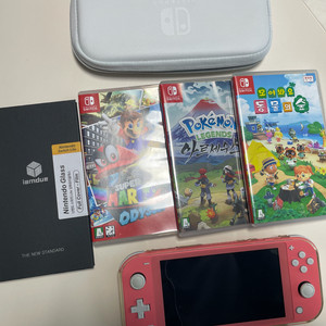 닌텐도 스위치 라이트 코랄 + 게임 3종 이미지