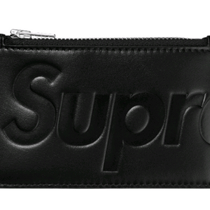 슈프림 레더 카드 홀더 블랙 이미지