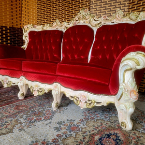 *소파맨*수입엔틱*벨벳*3인용 소파. 이미지