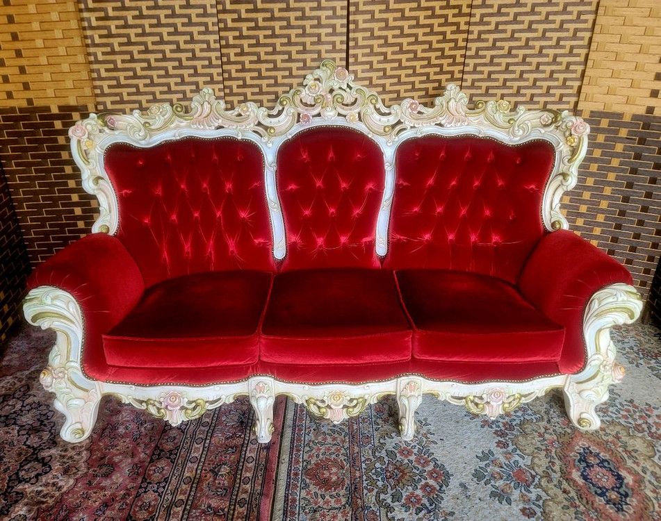 *소파맨*수입엔틱*벨벳*3인용 소파. 이미지