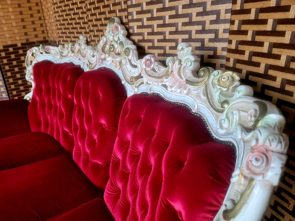 *소파맨*수입엔틱*벨벳*3인용 소파. 이미지