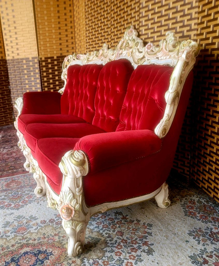 *소파맨*수입엔틱*벨벳*3인용 소파. 이미지