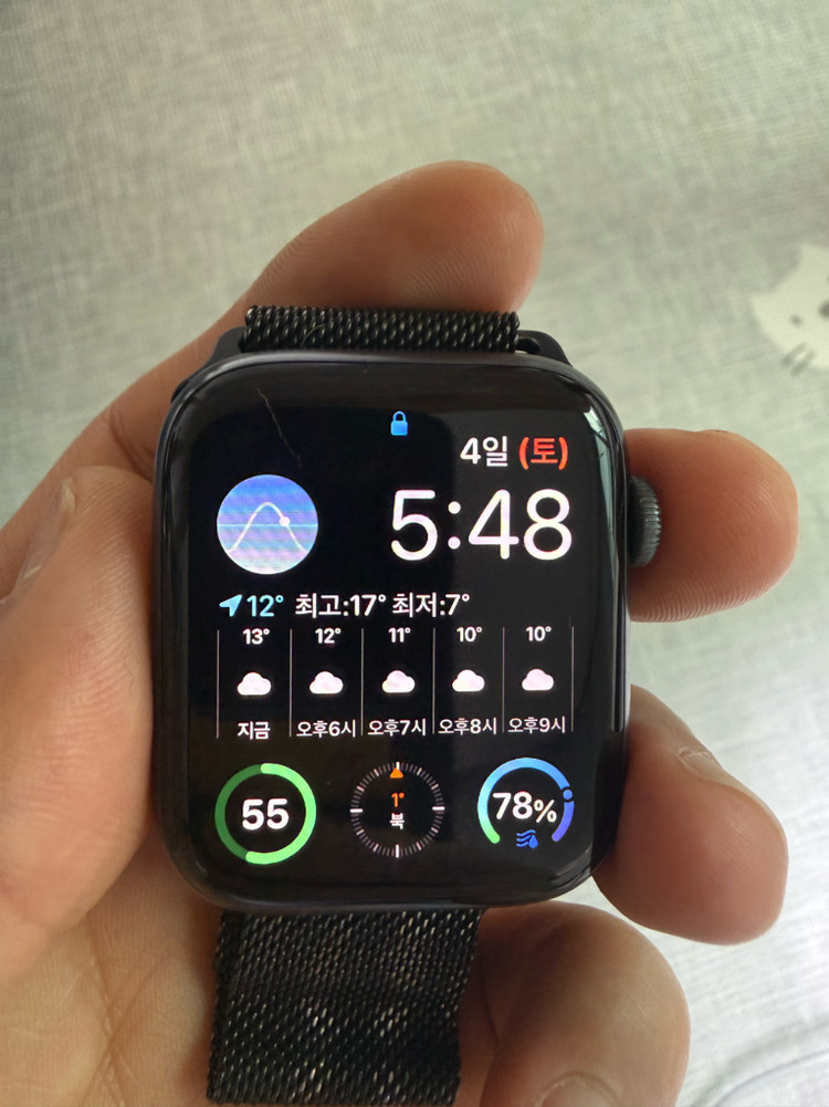 애플워치5 44mm GPS 블랙 이미지