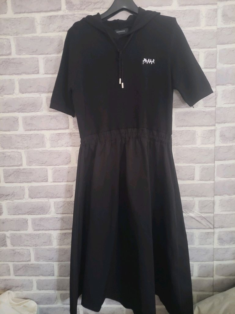 예시카 후드니트 상의 플레어 원피스 이미지