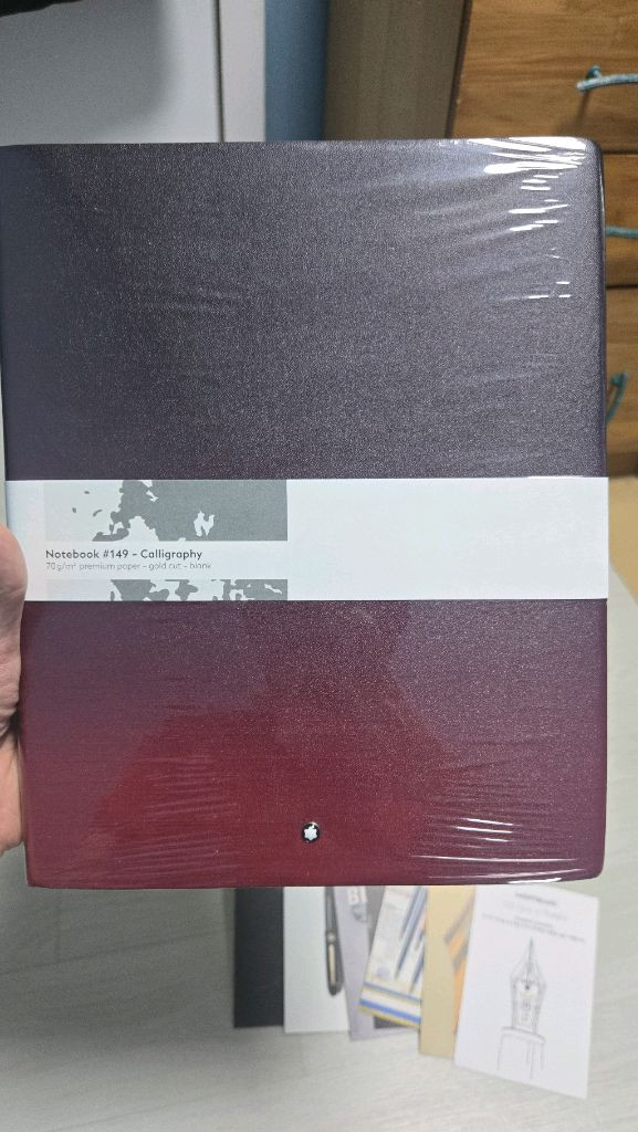 몽블랑 캘리그라피 파인 스테이셔널리 무지 149 노트 판매합니다 이미지