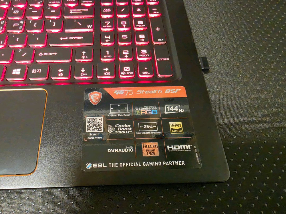 MSI 게이밍 노트북, 17.3인치, RTX2070, 1TB, 16GB 이미지