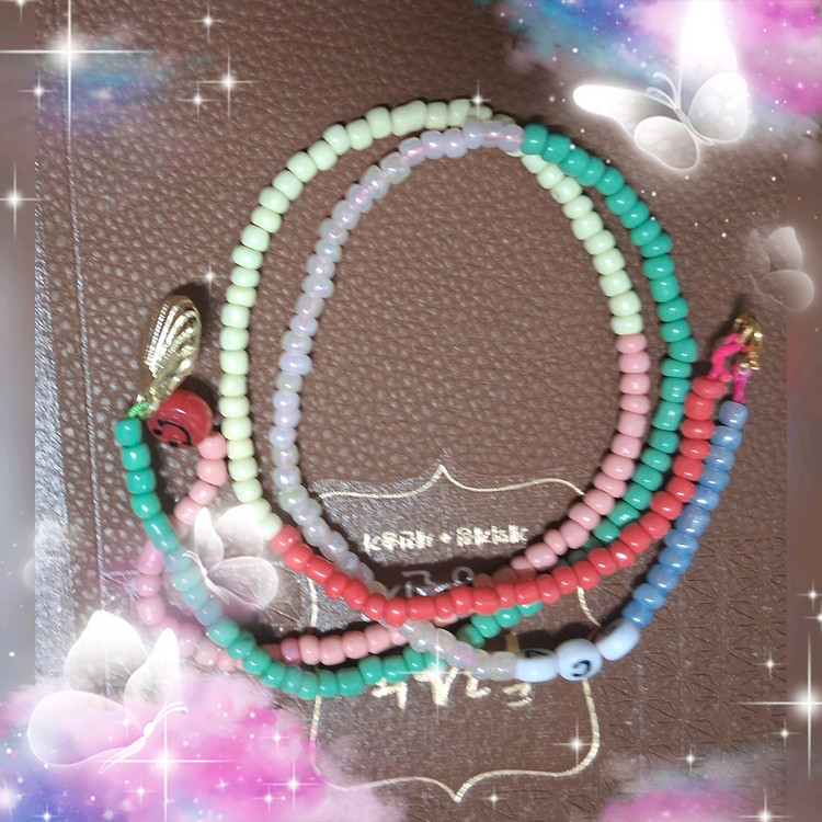 젬핑공방 비즈로 만든 목걸이 판매해요 이미지