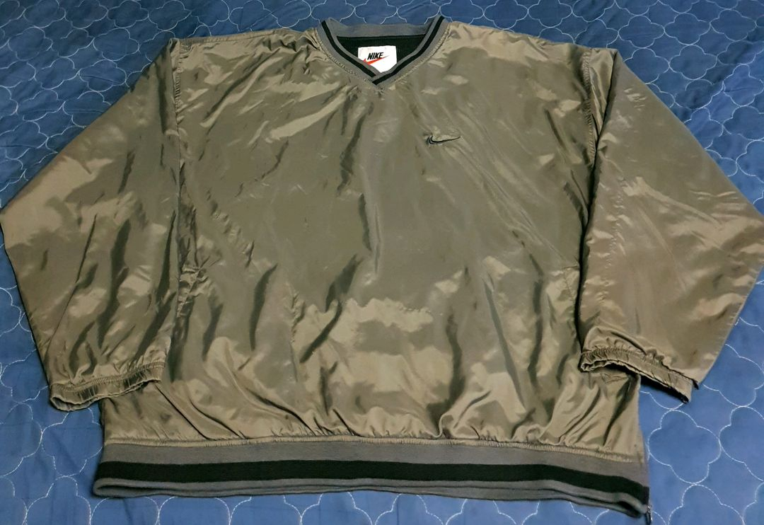 (90s) 나이키 올드스쿨 솔로스우시 풀오버 우븐 웜업 올리브 (L) 이미지