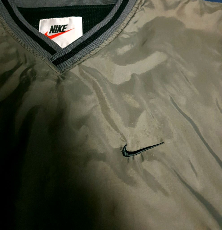 (90s) 나이키 올드스쿨 솔로스우시 풀오버 우븐 웜업 올리브 (L) 이미지