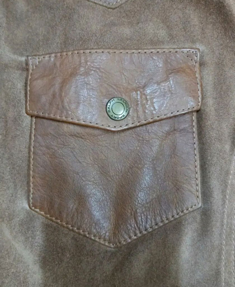 [비싼겁니다 정품] 폴로 랄프로렌 스포츠 셔츠형 가죽자켓 L 사이즈 (발망 아미리 디스쿼어드2) 이미지