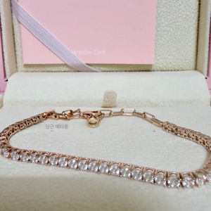 제이에스티나 14k 로즈골드 테니스 팔찌 이미지
