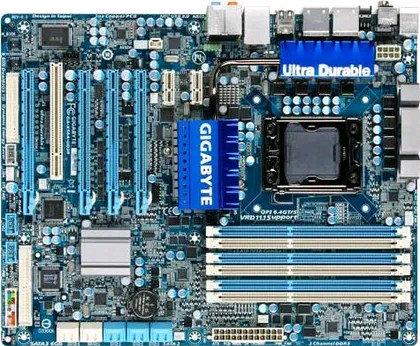 X58 보드 + 6코어 CPU(GA-X58-UD3R/백패널 없음) 이미지
