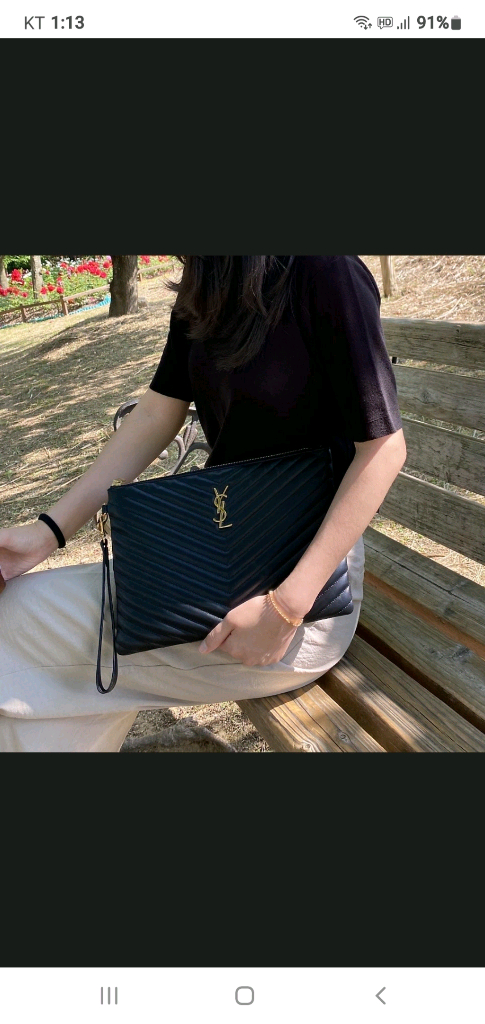 입생로랑 생로랑 뉴미듐 클러치백 정품S급(보증서O)구찌프라다루이비통디올고야드샤넬셀린느보테가생로랑발렌시아가버버리가방 이미지