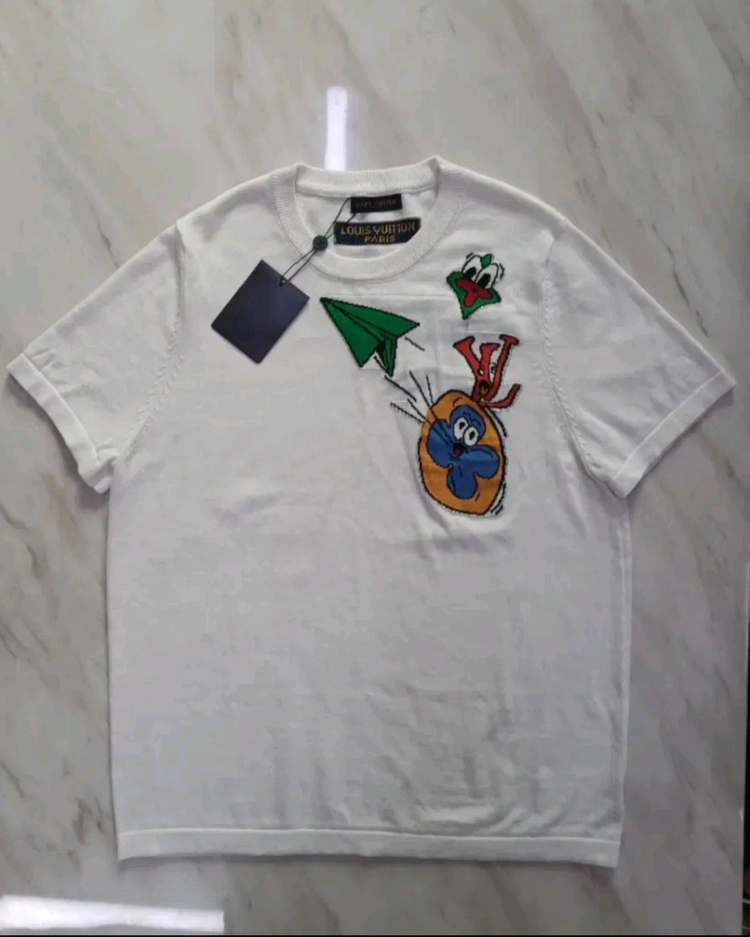 [파격가 미사용 새상품 남여공용] 루이비통 반팔 니트 L 사이즈 (샤넬 구찌 프라다 펜디 에르메스 디올) 이미지