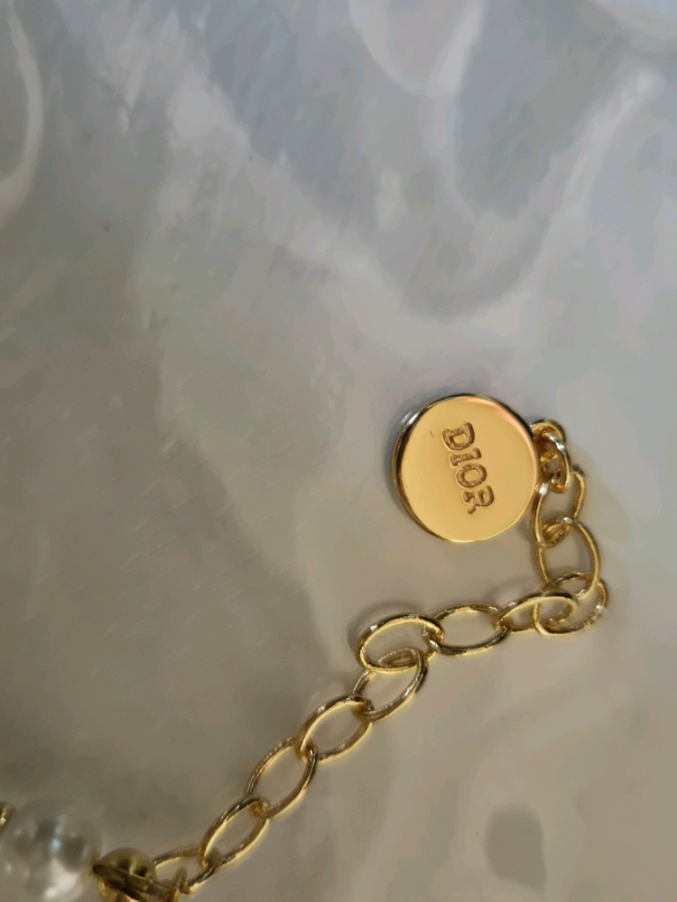 디올 진주 목걸이 팔찌 세트 이미지