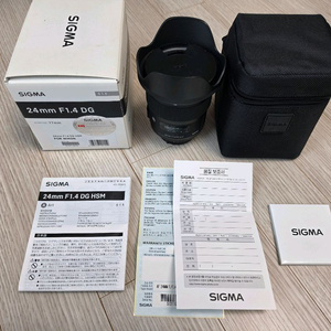 시그마 아트이사식 a 24mm f1.4 dg 니콘마운트 렌즈 판매합니다 이미지