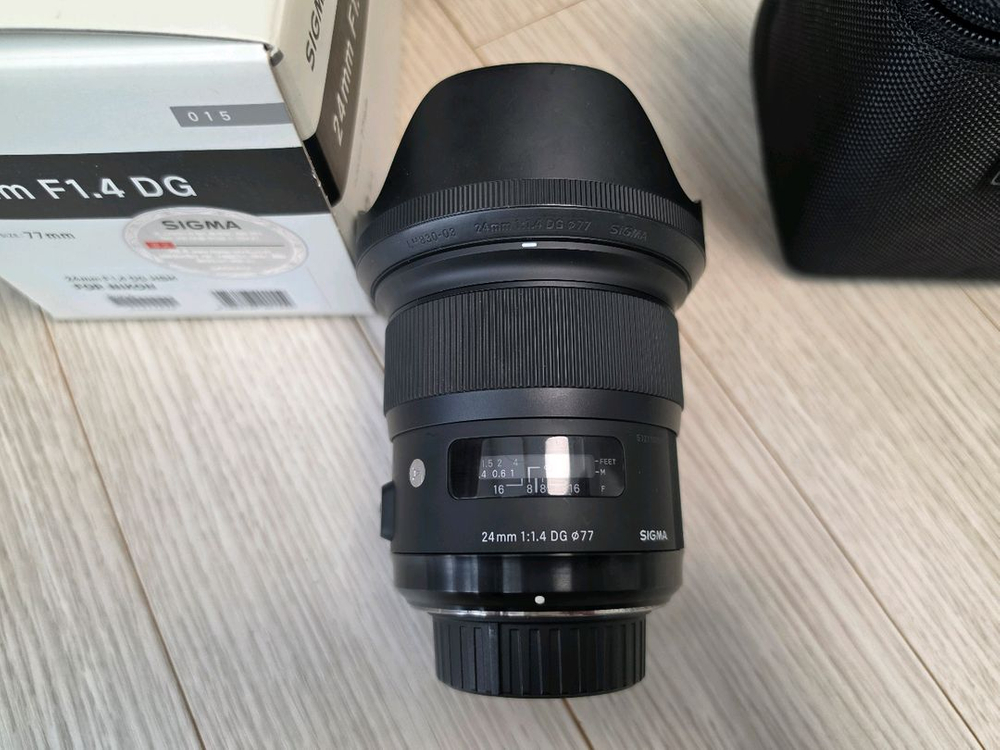 시그마 아트이사식 a 24mm f1.4 dg 니콘마운트 렌즈 판매합니다 이미지