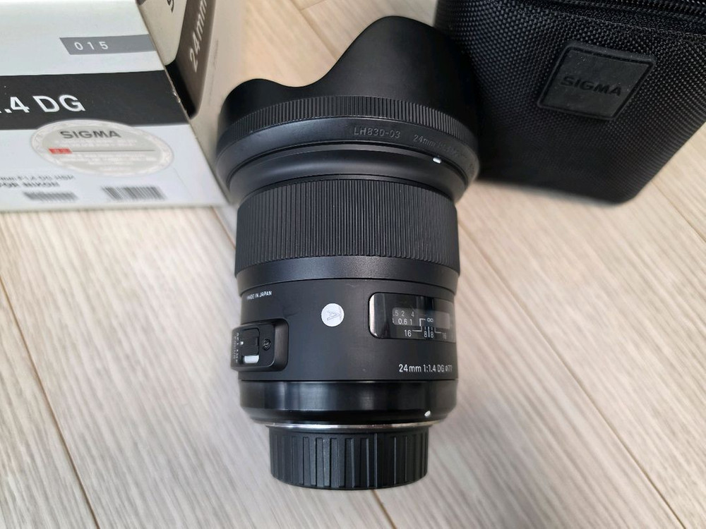 시그마 아트이사식 a 24mm f1.4 dg 니콘마운트 렌즈 판매합니다 이미지