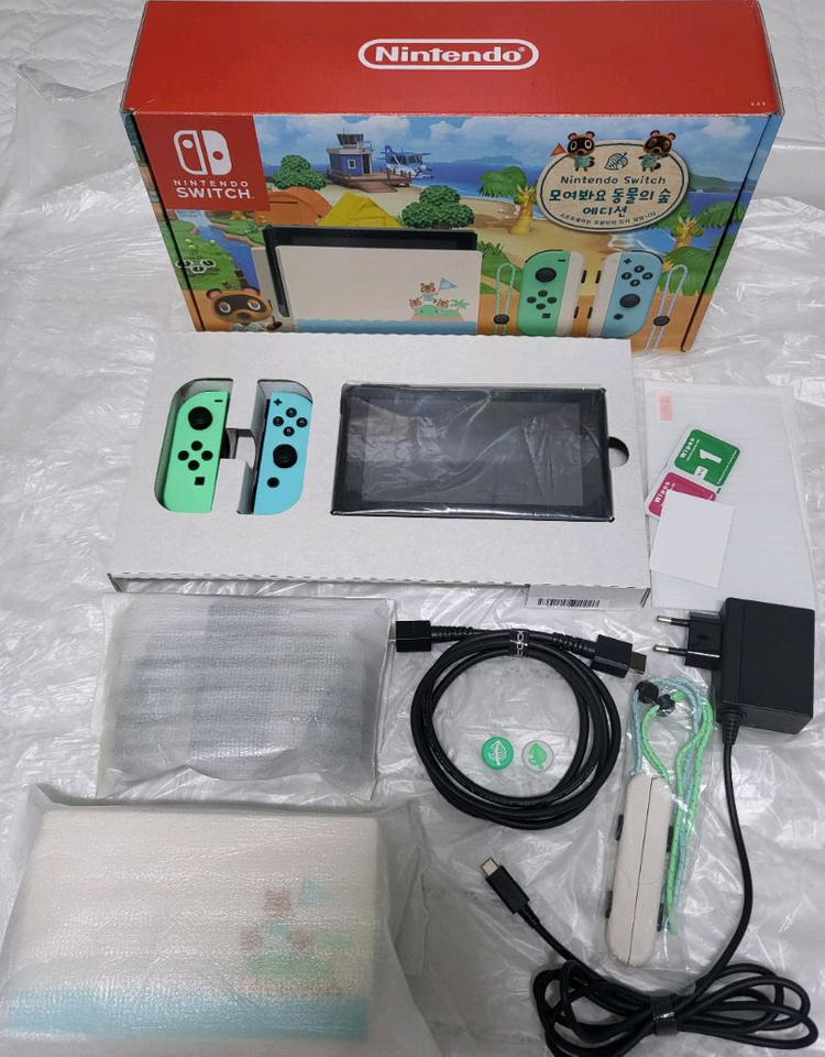 닌텐도 스위치 동물의숲 에디션 풀박스 깨끗함 이미지