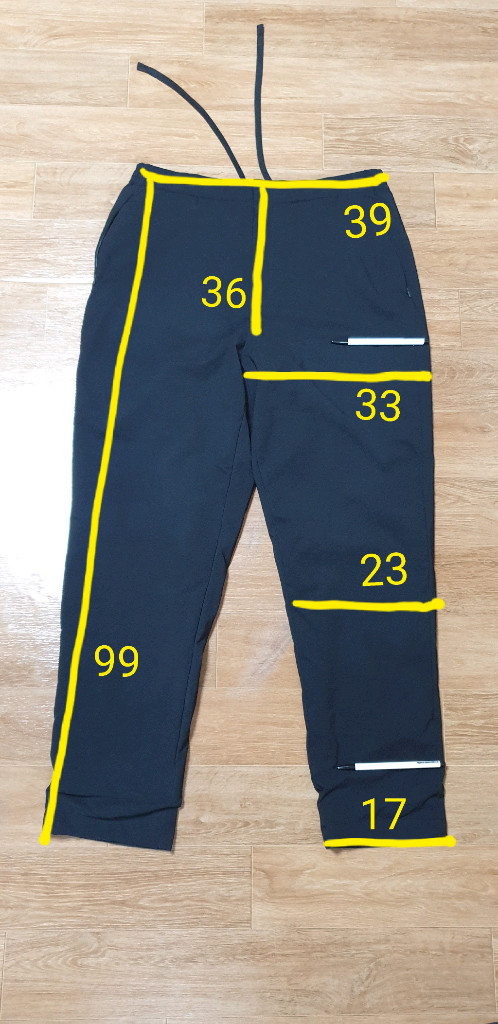 남.32-33) 유니클로 남성 바지 (보온) / 유니클로 히트텍 슬림핏 트레이닝 사무 이미지