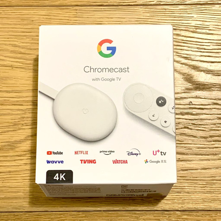 정발 크롬캐스트 4세대 4K 풀 박스 (GZRNL) 이미지