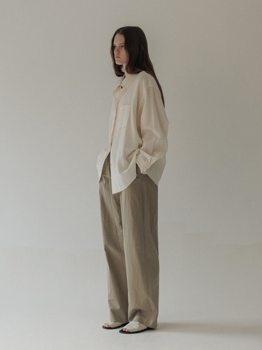 모이아 컷팅 셔츠 cutting shirt (ecru) moia 이미지