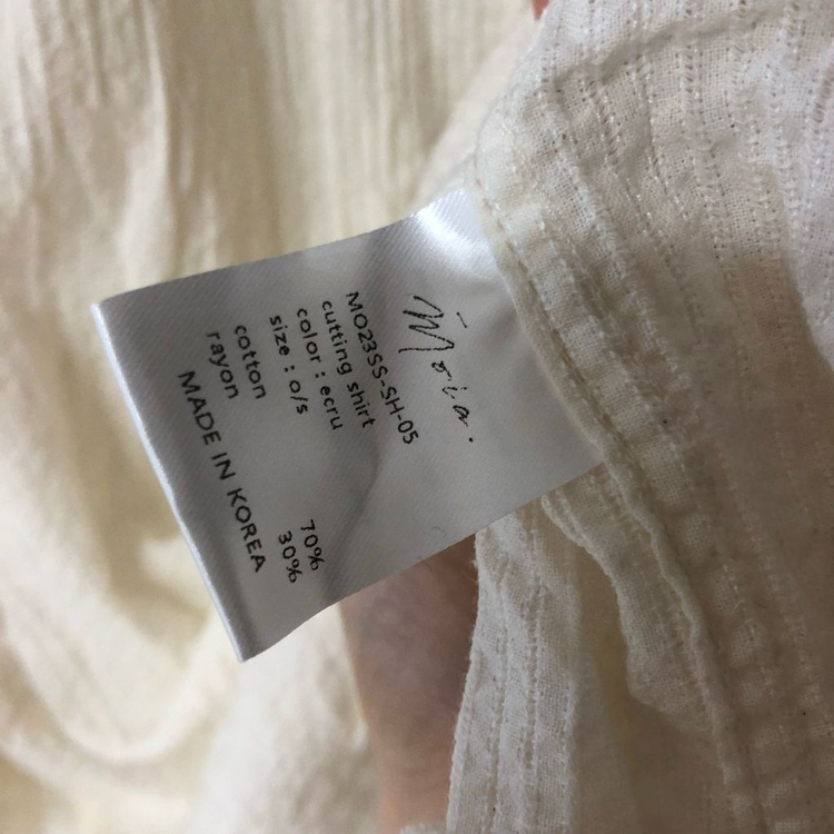 모이아 컷팅 셔츠 cutting shirt (ecru) moia 이미지