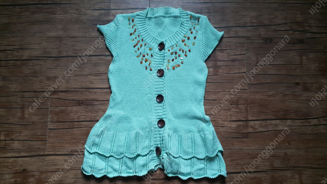 여성55 66 니트티 니트 가디건 7부 흰니트티 이미지