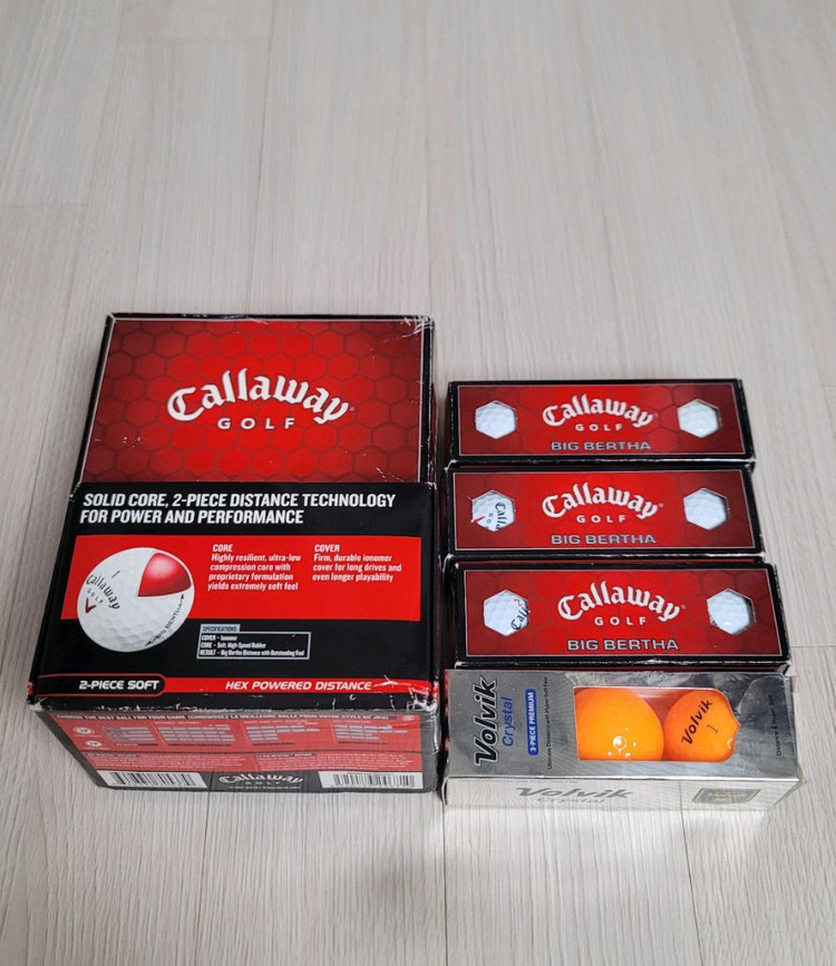 (새상품) 캘러웨이 빅버사 9구 & 볼빅 크리스탈 골프공 3구 이미지
