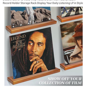 우드 LP 레코드판 진열 거치대 12개 세트 이미지