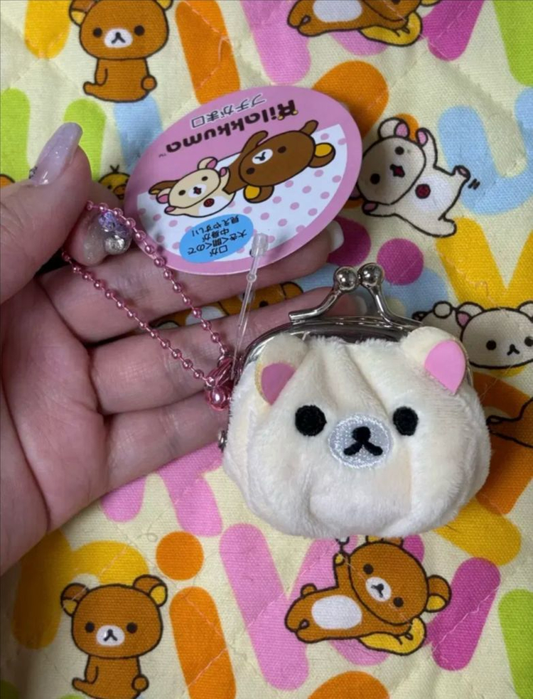 산엑스 코리락쿠마 미니 가마구치 동전지갑 키링 [일본정품 새상품] 이미지