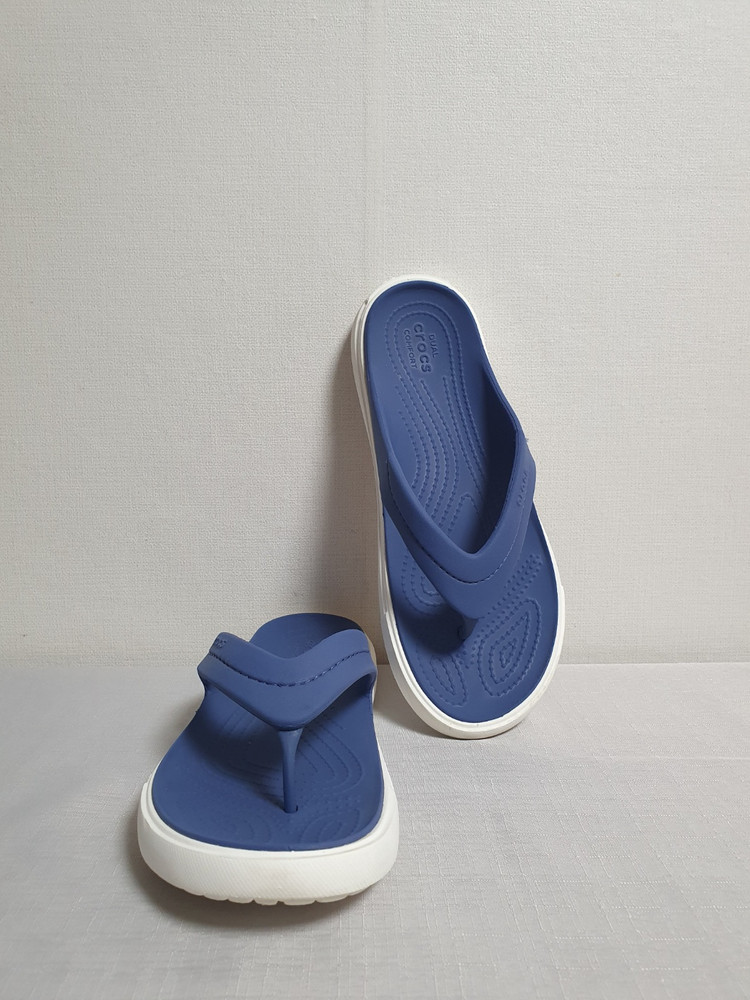 택포 250mm 크록스 시티레인 플립플랍 블루 쪼리 이미지