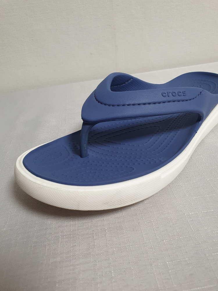 택포 250mm 크록스 시티레인 플립플랍 블루 쪼리 이미지