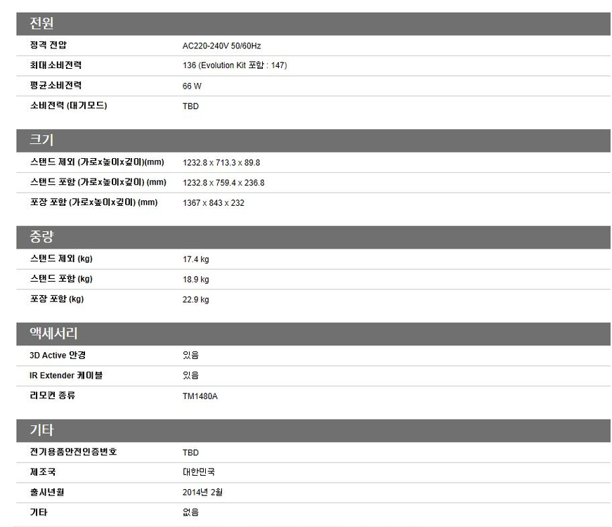 삼성 55인치 LED TV 풀HD 커버드 un55h8000af 이미지