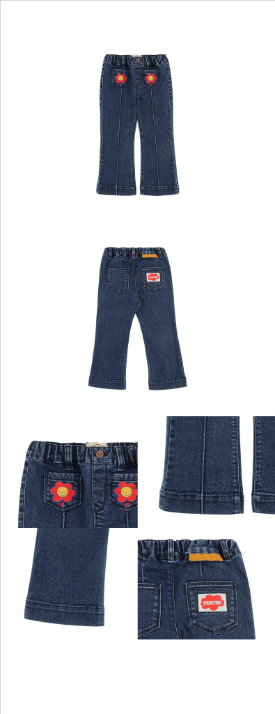 베베드피노 스마일플라워 스판 청바지120 + 원피스 120 새제품 이미지