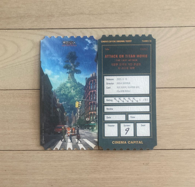 [진격의거인] 리바이 비주얼카드/스쿨카스트 포스터/땡스투 오리지널티켓 이미지