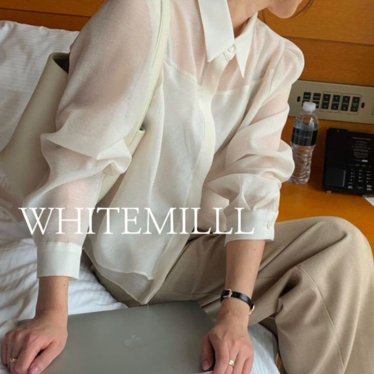 런던레이스(LONDON RACE) 시스루 블라우스 55-66 새상품 이미지