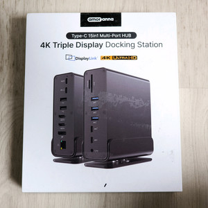 아모란나 디스플레이링크 맥북 도킹스테이션 트리플모니터 듀얼모니터 15in1 C타입 멀티허브 이미지