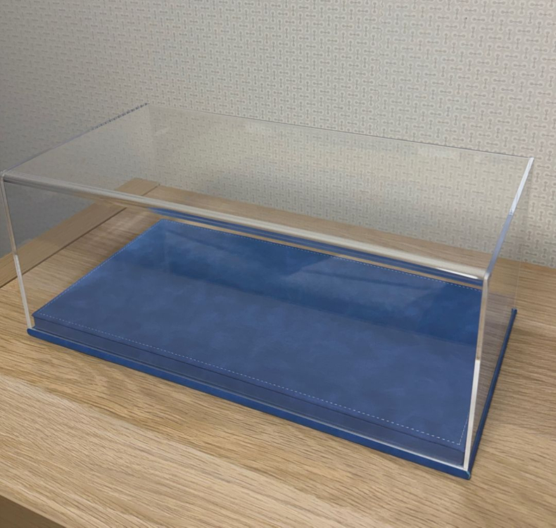 1:18 다이캐스트 전용 스웨이드 가죽 아크릴 케이스 블루 이미지